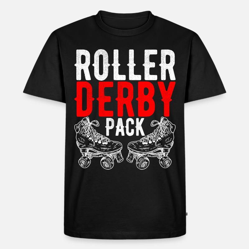 Roller Derby - Männer Premium Bio T-Shirt - Schwarz
