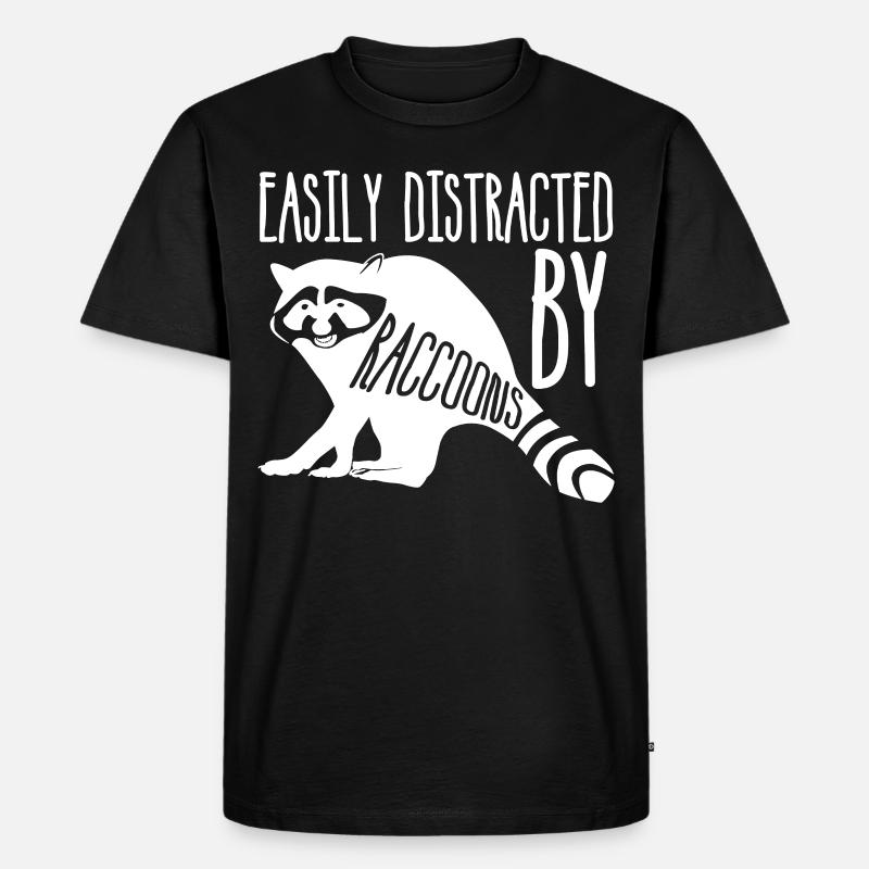 Waschbär Waschbären - Männer Premium Bio T-Shirt - Schwarz