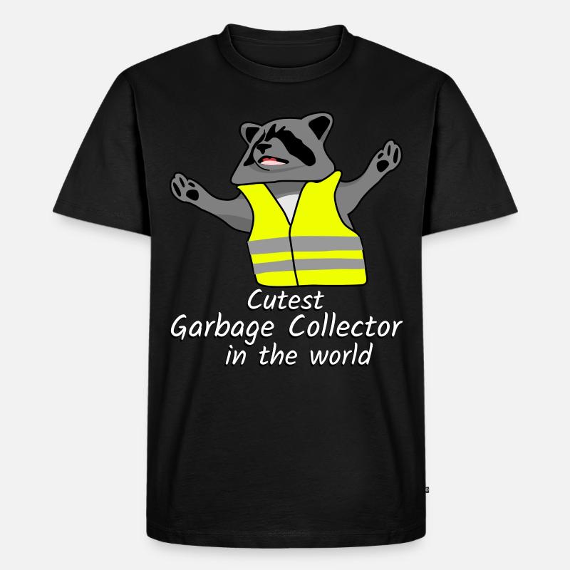 Waschbär Waschbären Müllmann - Männer Premium Bio T-Shirt - Schwarz