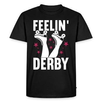 Roller derby - T-shirt Premium bio Homme - noir - Devant - Nico (187cm)