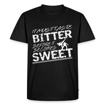Cool martial arts saying for motivation Asian. - Men's Premium Organic T-Shirt - black - Front - Nico (187cm)