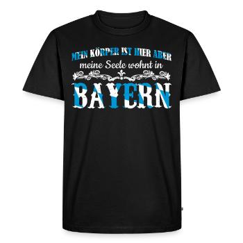 Bayern bayrischer München Spruch - Männer Premium Bio T-Shirt - Schwarz - Vorne - Nico (187cm)