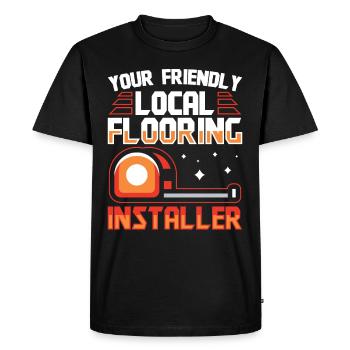 Votre installateur de revêtements de sol - T-shirt Premium bio Homme - noir - Devant - Nico (187cm)