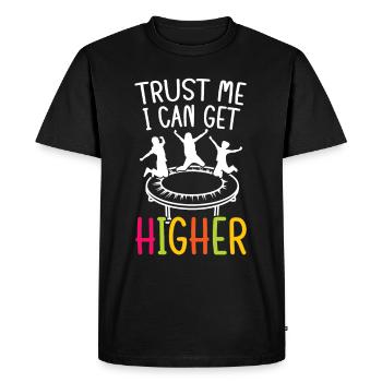 Je peux aller plus haut - T-shirt Premium bio Homme - noir - Devant - Nico (187cm)