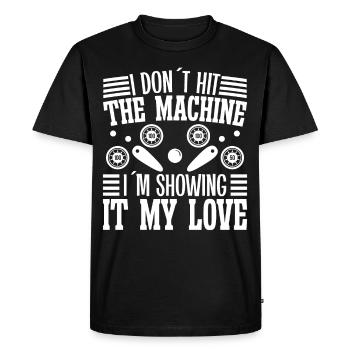 Je ne frappe pas le flipper que je suis - T-shirt Premium bio Homme - noir - Devant - Nico (187cm)