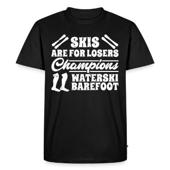 Skis are for losers Champions Waterski - Men's Premium Organic T-Shirt - black - Front - Nico (187cm)