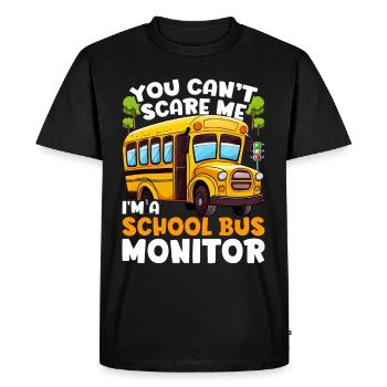 Chauffeur d’autobus scolaire, chauffeur d’autobus, préposé d’autobus - T-shirt Premium bio Homme - noir - Devant - Nico (187cm)