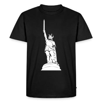 Hermann monument with sunglasses - Men's Premium Organic T-Shirt - black - Front - Nico (187cm)
