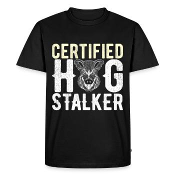Hunters Wild Boar Hunting - Men's Premium Organic T-Shirt - black - Front - Nico (187cm)