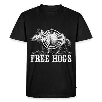 Hunters Wild Boar Hunting - Men's Premium Organic T-Shirt - black - Front - Nico (187cm)