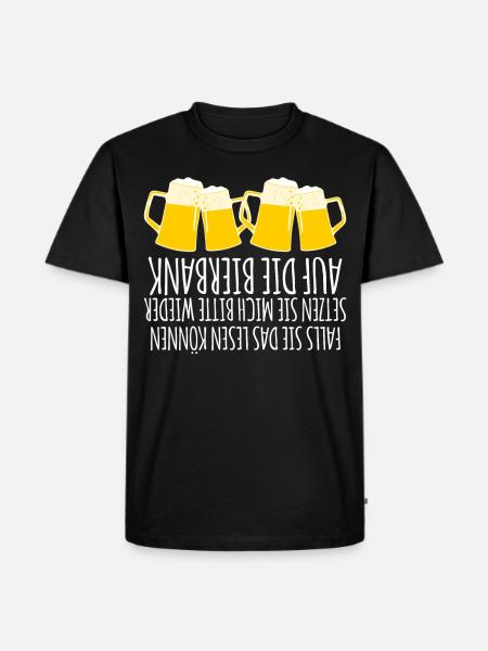 Bier Biergarten Bierkrug Bierfest - Männer Premium Bio T-Shirt - Schwarz