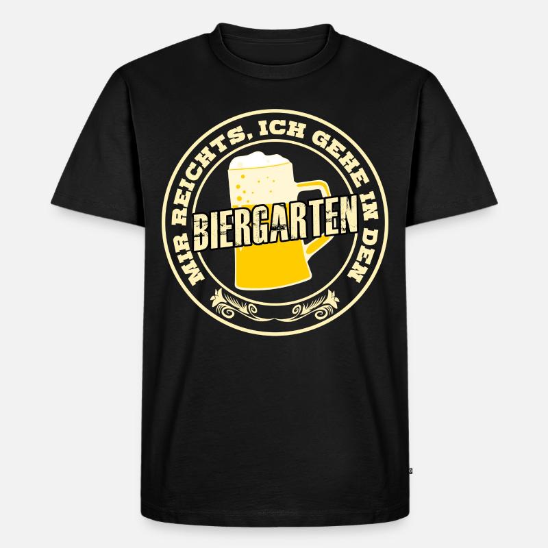 Biergarten Bierglas Bier Biertrinker - Männer Premium Bio T-Shirt - Schwarz