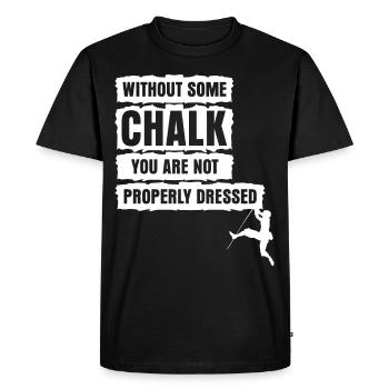 Bloc, mur d’escalade, craie, escalade - T-shirt Premium bio Homme - noir - Devant - Nico (187cm)