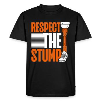 Prosthetic leg Respect The Stump - Men's Premium Organic T-Shirt - black - Front - Nico (187cm)