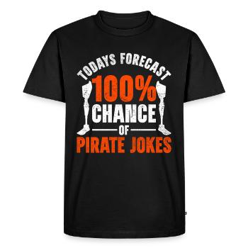 Leg prosthesis leg amputee Pirate Jokes - Men's Premium Organic T-Shirt - black - Front - Nico (187cm)
