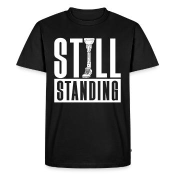 Prosthetic leg Still Standing - Men's Premium Organic T-Shirt - black - Front - Nico (187cm)
