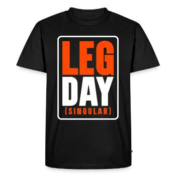 Leg prosthesis Leg Day (singular) - Men's Premium Organic T-Shirt - black - Front - Nico (187cm)