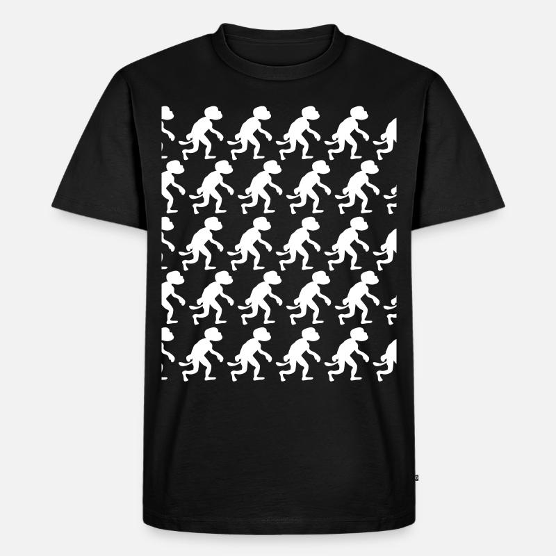 Affe viele Affen - Männer Premium Bio T-Shirt - Schwarz