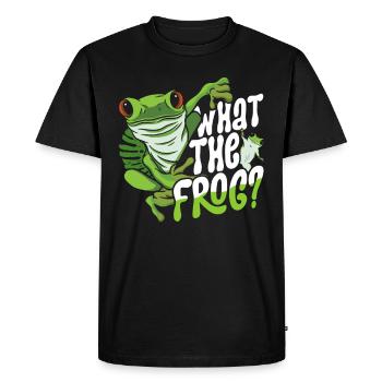 Frog Red-eyed Tree Frog What The Frog? - Men's Premium Organic T-Shirt - black - Front - Nico (187cm)