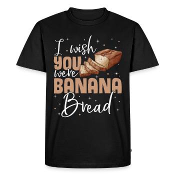 Funny Banana Bread Baking Apparel - Men's Premium Organic T-Shirt - black - Front - Nico (187cm)