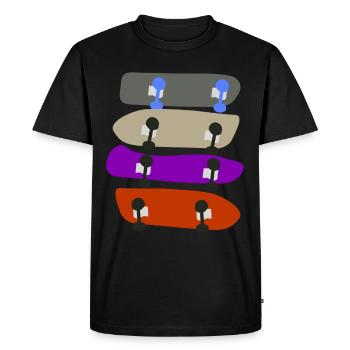 Longboard Skateboard Longboarder - T-shirt Premium bio Homme - noir - Devant - Nico (187cm)