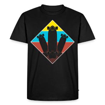 Longboard Longboarder Longboarding - T-shirt Premium bio Homme - noir - Devant - Nico (187cm)