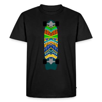 Longboarder Longboarding Longboard - T-shirt Premium bio Homme - noir - Devant - Nico (187cm)