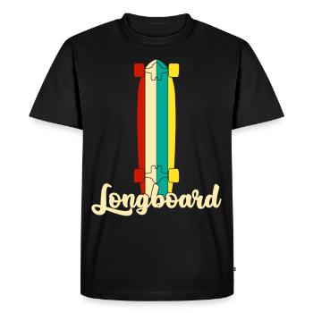 Longboard Longboarding Retro Longboarder - Men's Premium Organic T-Shirt - black - Front - Nico (187cm)