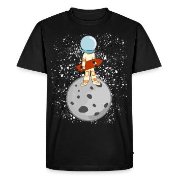 Longboarder Moon Astronaut Longboard - T-shirt Premium bio Homme - noir - Devant - Nico (187cm)