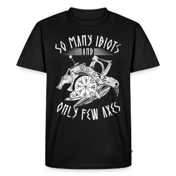 Viking côtier tant d’idiots et seulement quelques haches - T-shirt Premium bio Homme - noir - Devant - Nico (187cm)