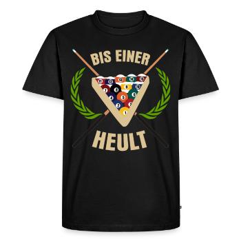 Billard Billard Billard Joueur - T-shirt Premium bio Homme - noir - Devant - Nico (187cm)