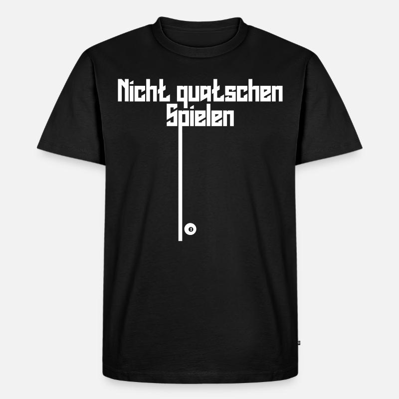 Poolbillard Billard Queue Snooker - Männer Premium Bio T-Shirt - Schwarz