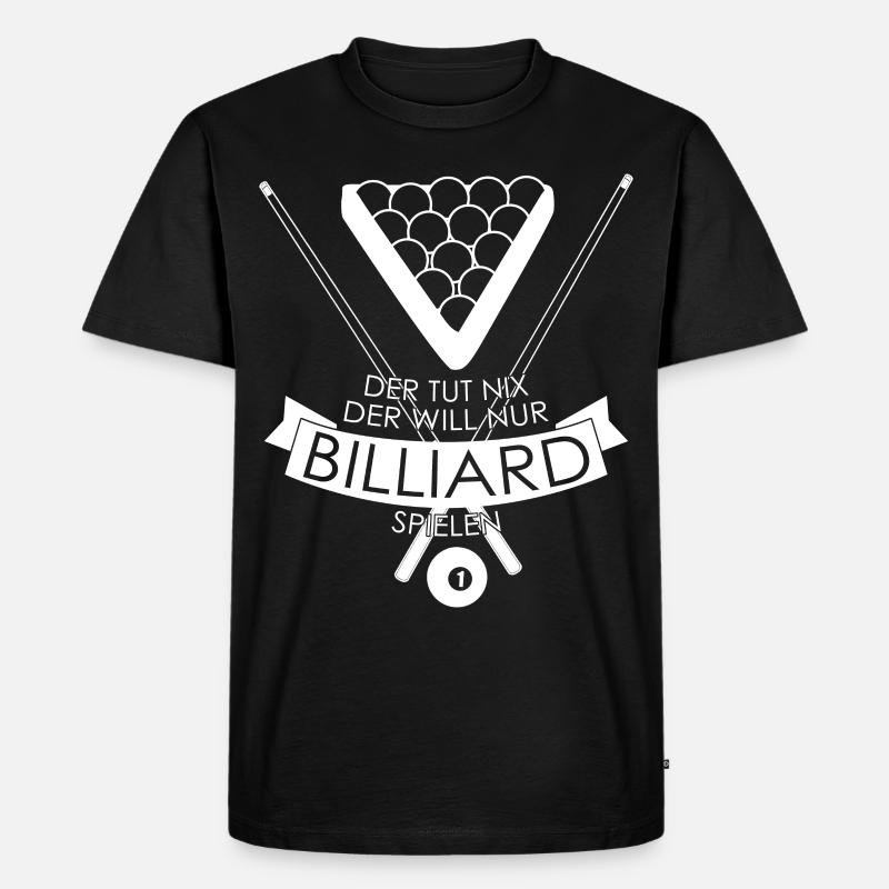 Billard Poolbillard Billardtisch Snooker - Männer Premium Bio T-Shirt - Schwarz