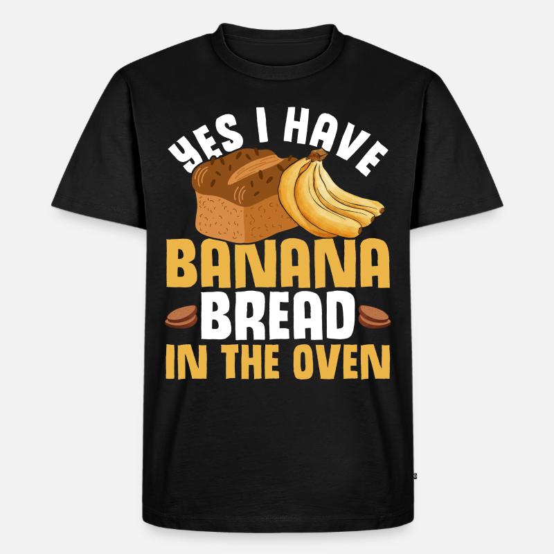 Funny Banana Bread Baking Apparel - Männer Premium Bio T-Shirt - Schwarz