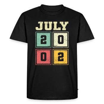 21ème Anniversaire Juillet Millésime 2005 Millésime - T-shirt Premium bio Homme - noir - Devant - Nico (187cm)