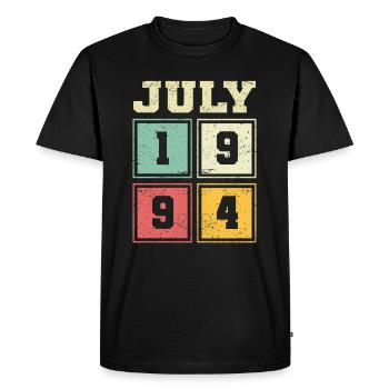 29ème Anniversaire Juillet Millésime 2005 Millésime - T-shirt Premium bio Homme - noir - Devant - Nico (187cm)