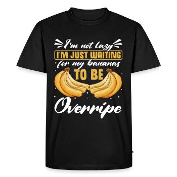 Funny Banana Bread Baking Apparel - Men's Premium Organic T-Shirt - black - Front - Nico (187cm)