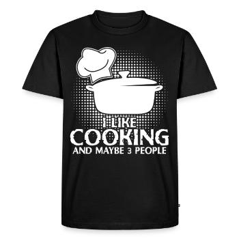 Cook Cooking Chef's Hat Kitchen - Men's Premium Organic T-Shirt - black - Front - Nico (187cm)
