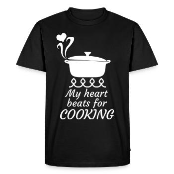 Cooking Kitchen Chef Chef's Hat Chef - Men's Premium Organic T-Shirt - black - Front - Nico (187cm)