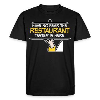 Restaurant Restauranttester Essen - T-shirt Premium bio Homme - noir - Devant - Nico (187cm)