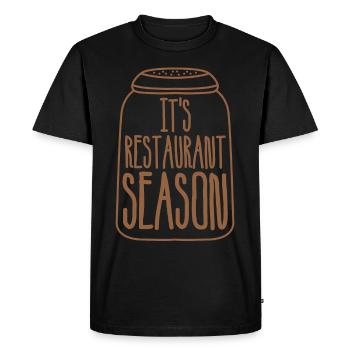 Restaurant, Chef, Cuisinier, Serveur - T-shirt Premium bio Homme - noir - Devant - Nico (187cm)