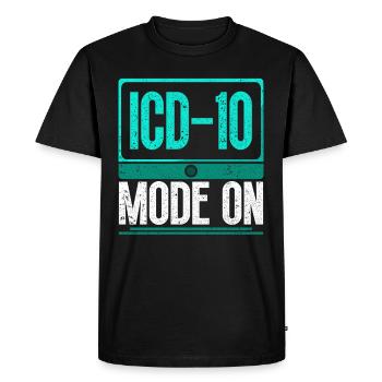 Coding Specialist ICD-10 Mode On - Men's Premium Organic T-Shirt - black - Front - Nico (187cm)
