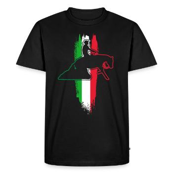 Reining Horse & Western Rider Western Riding - Men's Premium Organic T-Shirt - black - Front - Nico (187cm)