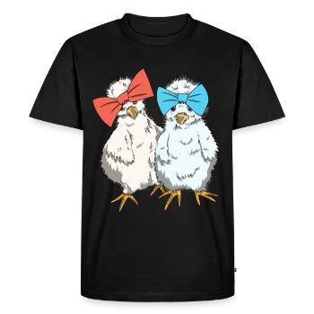 Poulets Soie Poulet Race Poulet Soie Poulets - T-shirt Premium bio Homme - noir - Devant - Nico (187cm)
