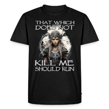 Vikings | Nordic Vikinger | Shield Maiden - Men's Premium Organic T-Shirt - black - Front - Nico (187cm)