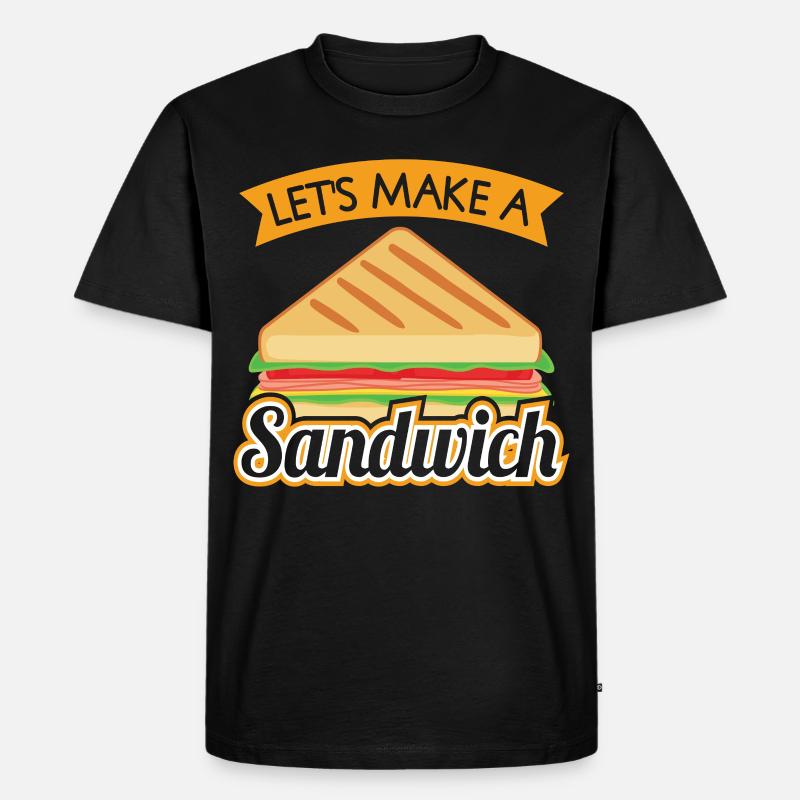 Lets Make A Sandwich - Männer Premium Bio T-Shirt - Schwarz