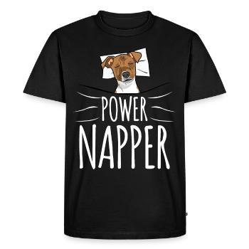 Chemise de sommeil pour chiens fatigués - T-shirt Premium bio Homme - noir - Devant - Nico (187cm)