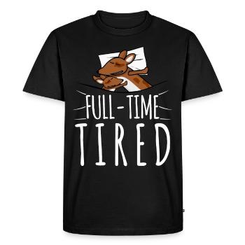 Chemise de sommeil pour chiens fatigués endormis - T-shirt Premium bio Homme - noir - Devant - Nico (187cm)