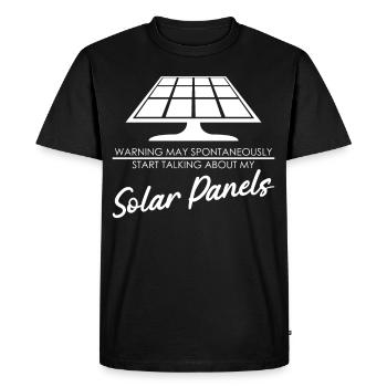 Solar Cell Sun Renewable Energy - Men's Premium Organic T-Shirt - black - Front - Nico (187cm)