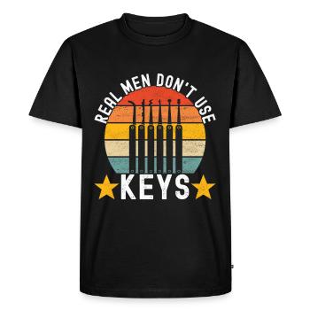 Schlüsseldienst Locksmith Dietrich - Men's Premium Organic T-Shirt - black - Front - Nico (187cm)